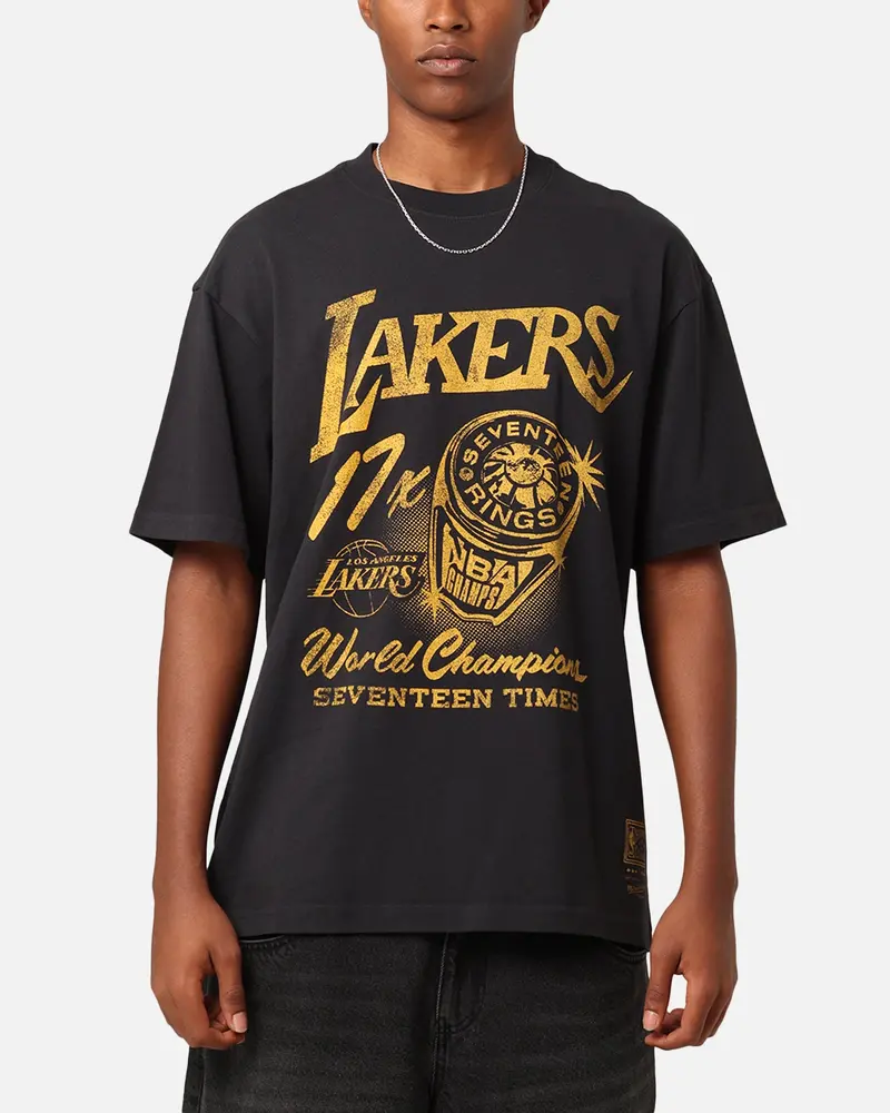 Mitchell & Ness Los Angeles Lakers Rings T-Shirt Faded Black 1