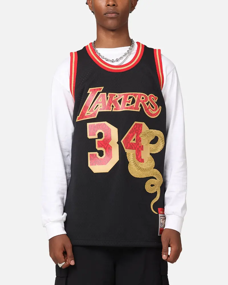 Mitchell & Ness Los Angeles Lakers Shaquille O'neal 1996 Swingman Jersey Black/Gold 1