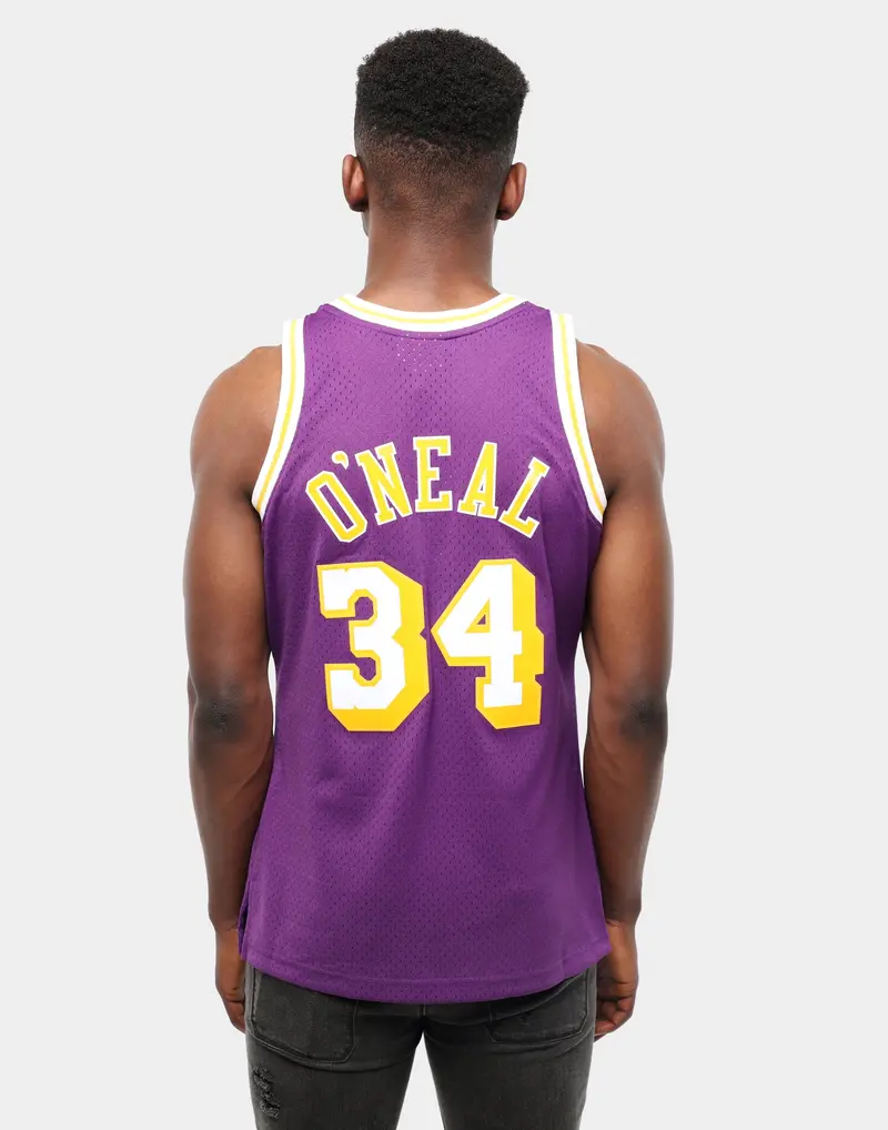 Mitchell & Ness Los Angeles Lakers Shaquille O'neal #34 Swingman Jersey Purple 1