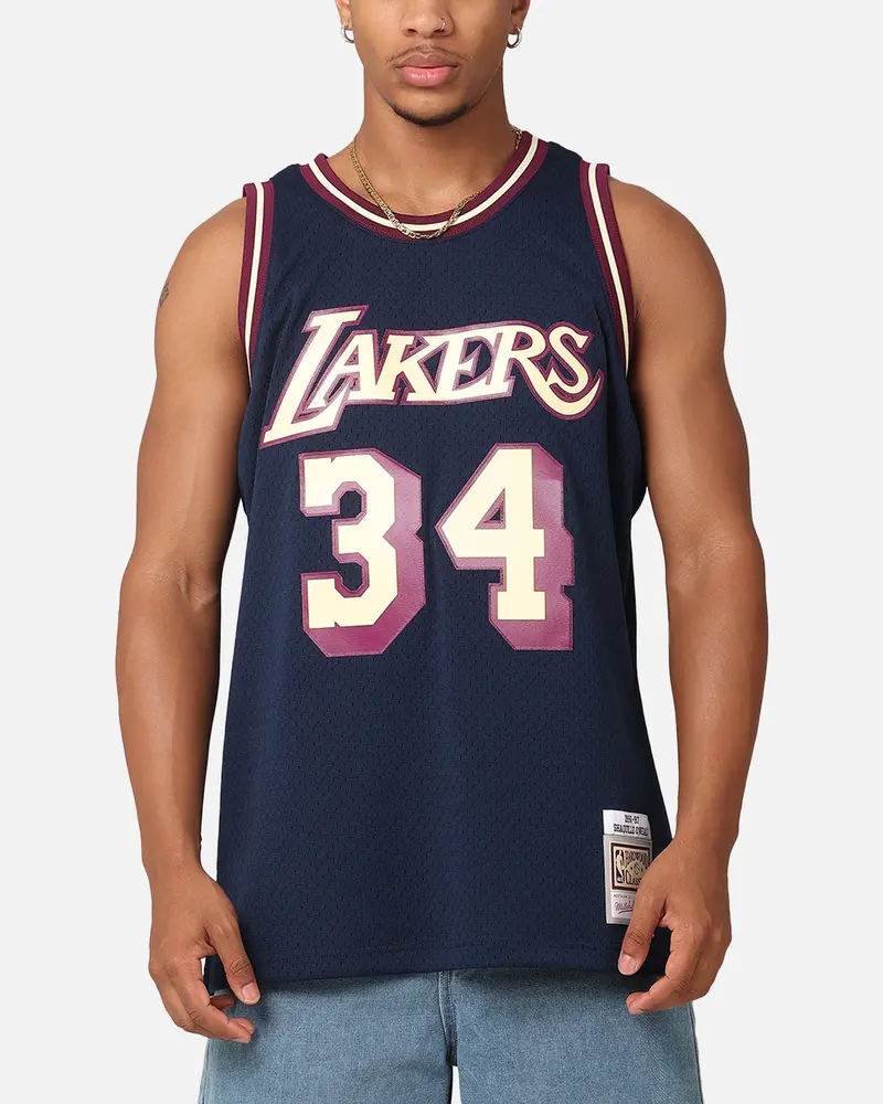 Mitchell & Ness Los Angeles Lakers Shaquille O'neal 'Acai' 1996 Swing Jersey Navy 1