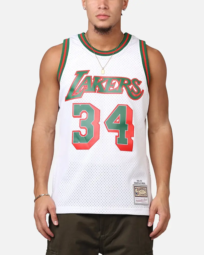 Mitchell & Ness Los Angeles Lakers Shaquille O'neal 'Viva Mexico' '96-97 Swing Jersey White/Green 1