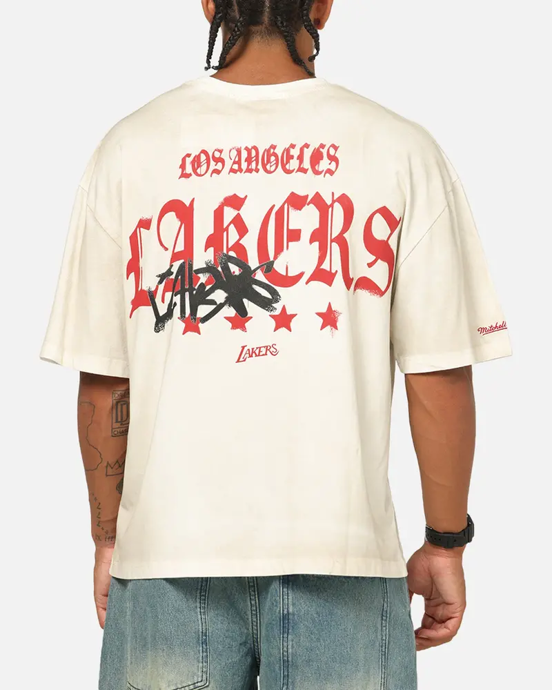 Mitchell & Ness Los Angeles Lakers Star T-Shirt Vintage White 1