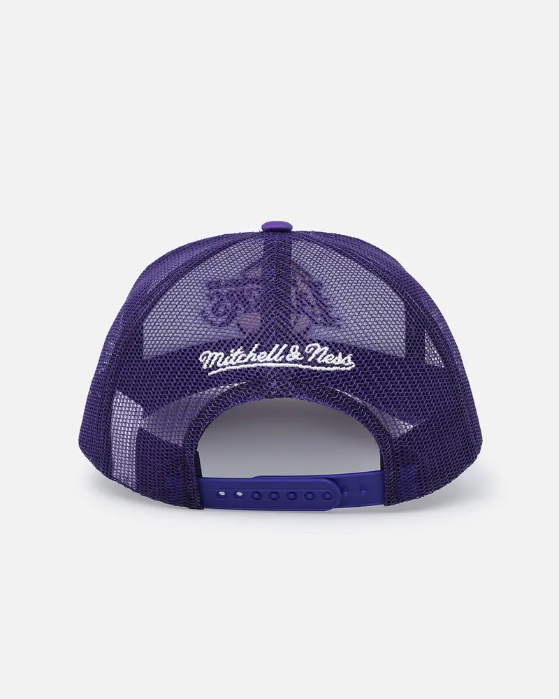 Mitchell & Ness Los Angeles Lakers Team Foam Trucker Snapback Purple/White 2