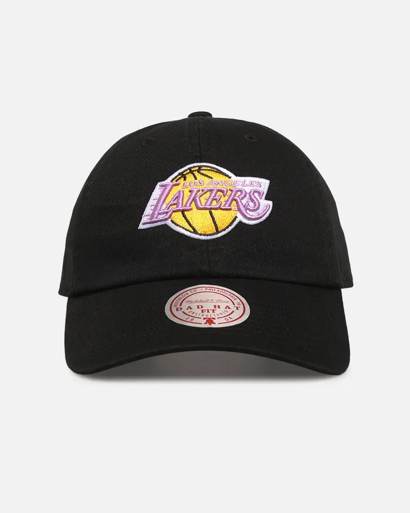 Mitchell & Ness Los Angeles Lakers 'Team Logo' Dad Fit Strapback Black 1