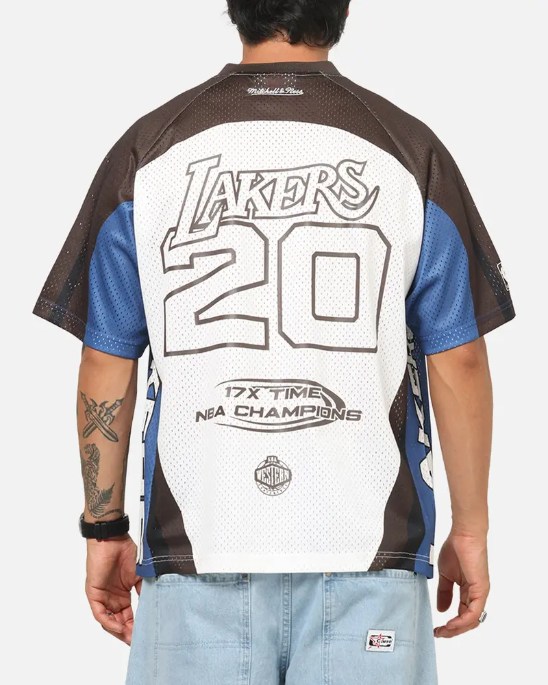 Mitchell & Ness Los Angeles Lakers Warehouse Rave Jersey White/Brown 1