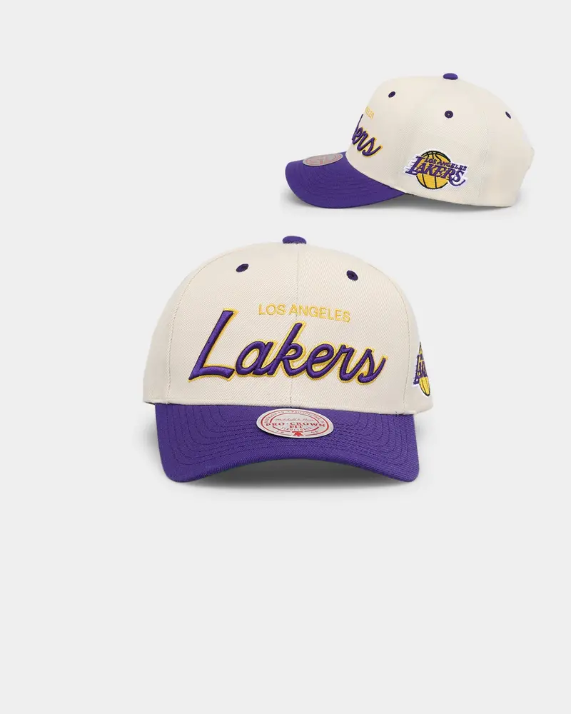 Mitchell & Ness Los Angeles Lakers 'Wool Blend' Snapback Vintage White 1
