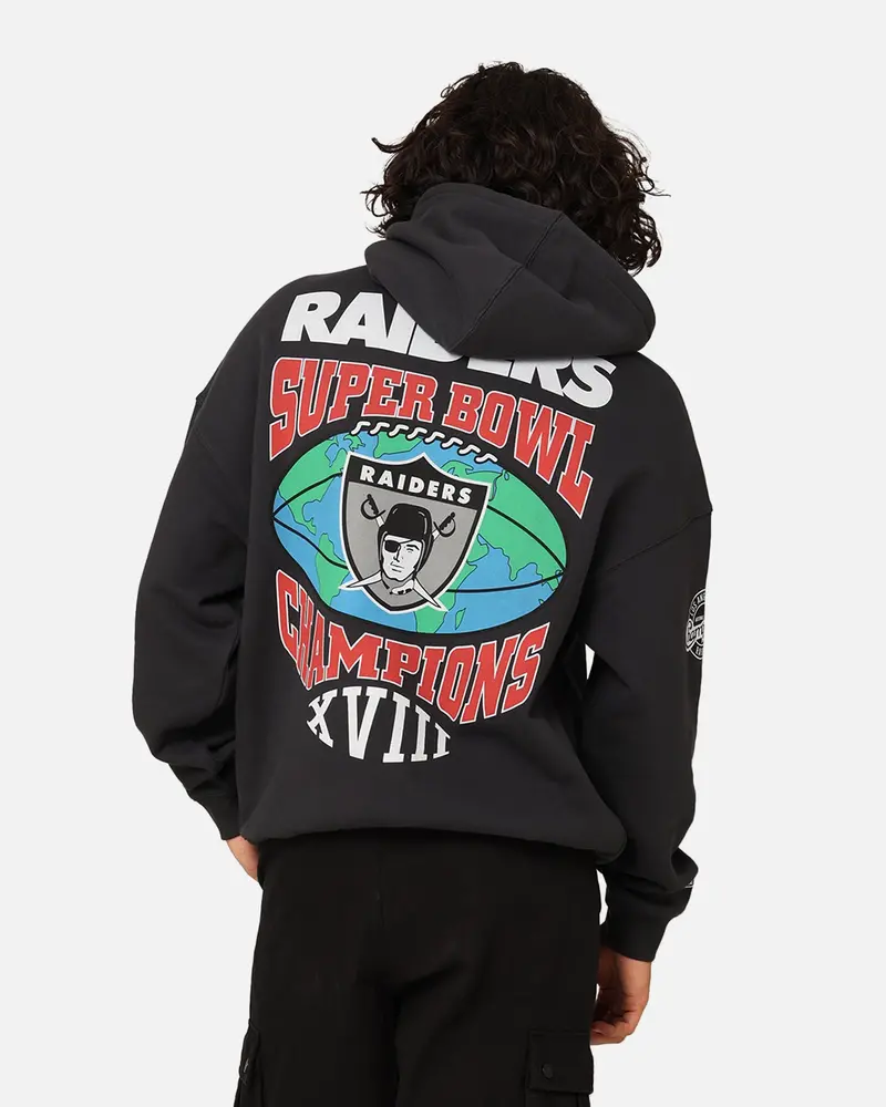 Mitchell & Ness Los Angeles Raiders Super Bowl World Hoodie Faded Black 1