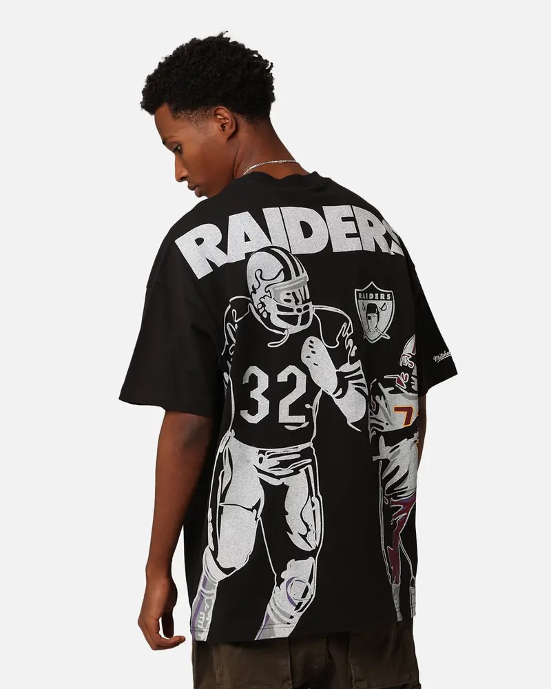 Mitchell & Ness Los Angeles Raiders Touchdown T-Shirt Faded Black 1
