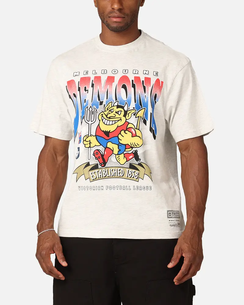 Mitchell & Ness Melbourne Demons Character T-Shirt Silver Marle 1