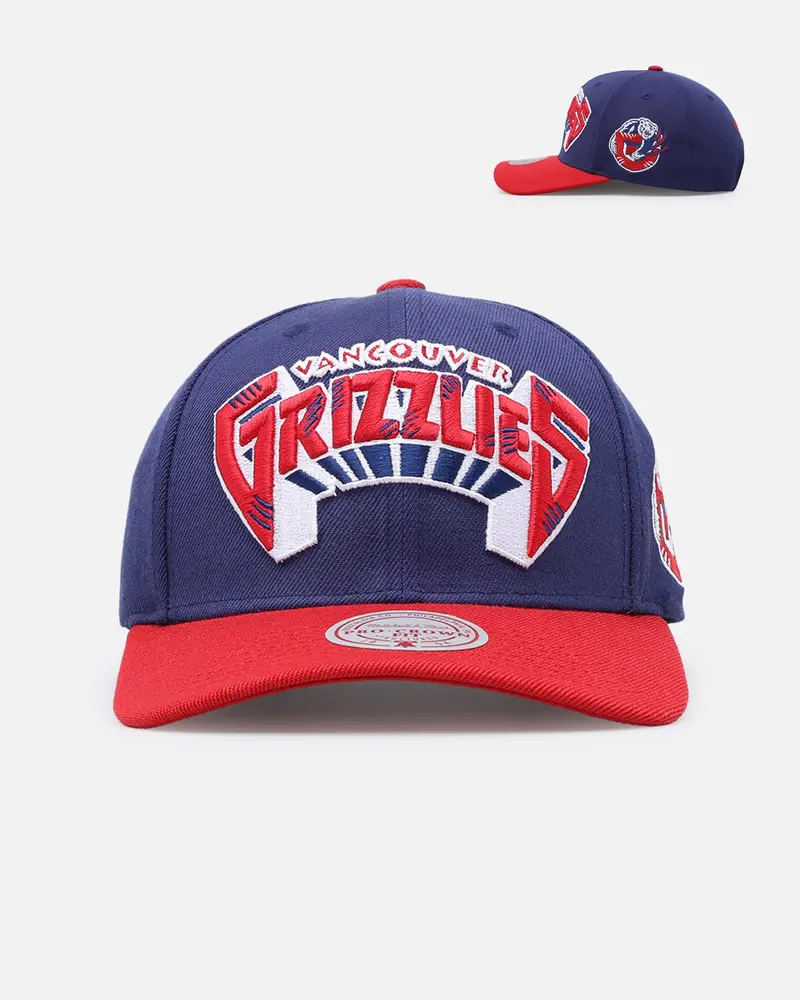 Mitchell & Ness Memphis Grizzlies 'College Twist' Pro Crown Snapback Blue/Red 1