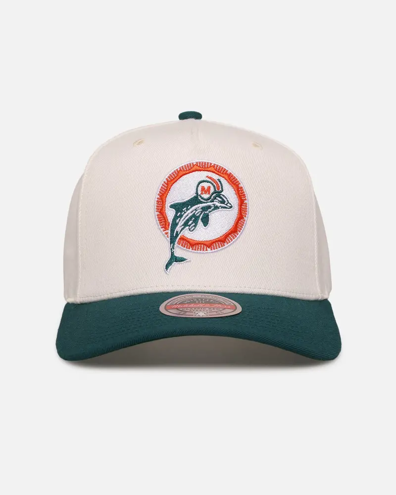 Mitchell & Ness Miami Dolphins 'Go Team Go' Mvp Snapback Off White/Teal 1