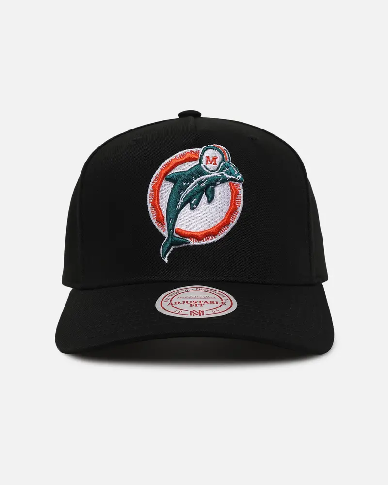 Mitchell & Ness Miami Dolphins Team Colour Logo Mvp Snapback Black 1