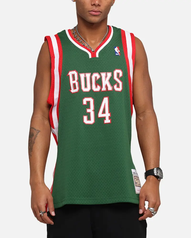 Mitchell & Ness Milwaukee Bucks Giannis Antetokounmpo Swing Jersey Dark Green 1