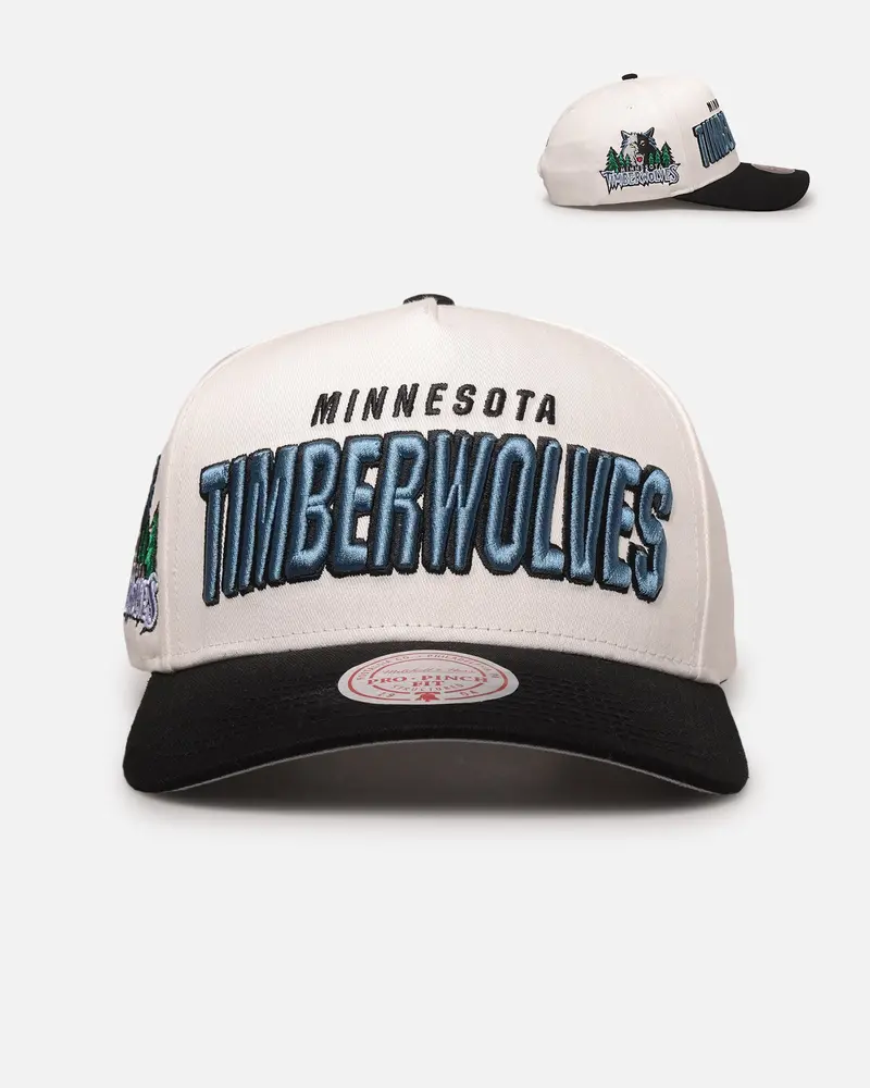 Mitchell & Ness Minnesota Timberwolves 'Draft Day' Pro Pinch Snapback White/Black 1