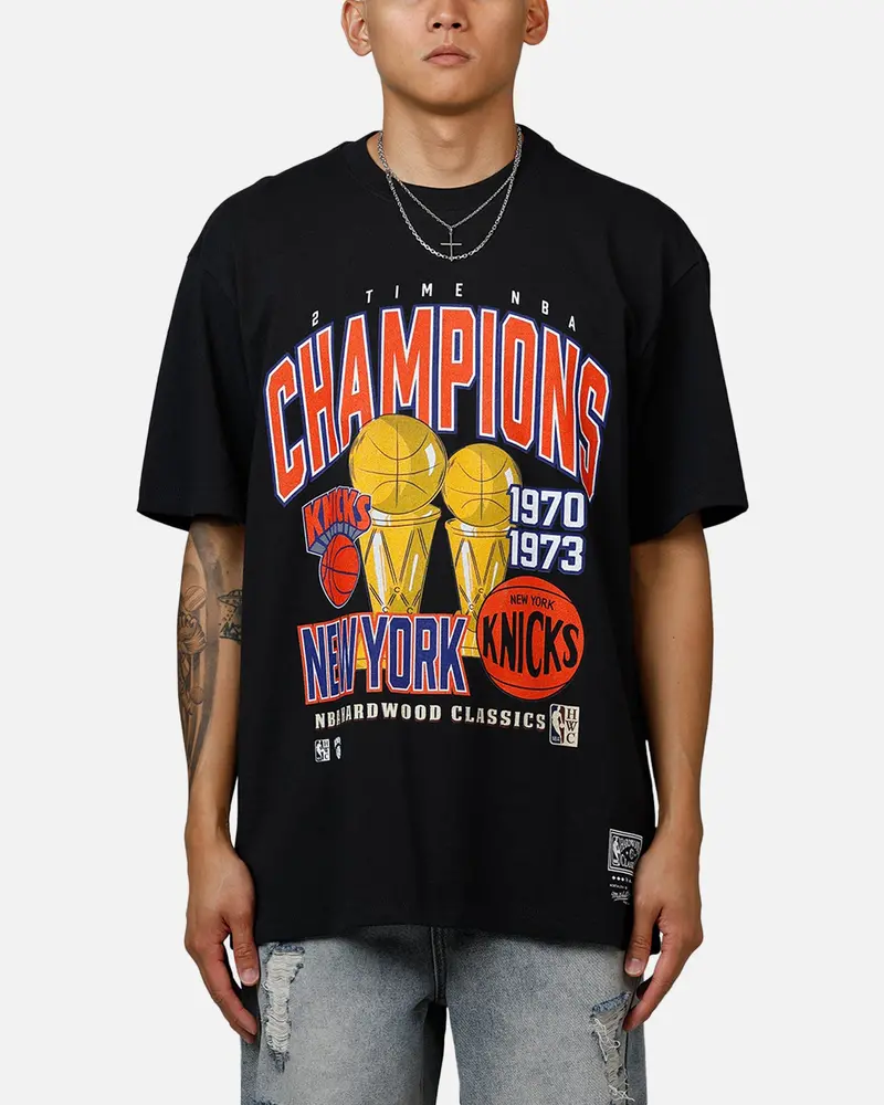 Mitchell & Ness New York Knicks 2-Time T-Shirt Faded Black 1