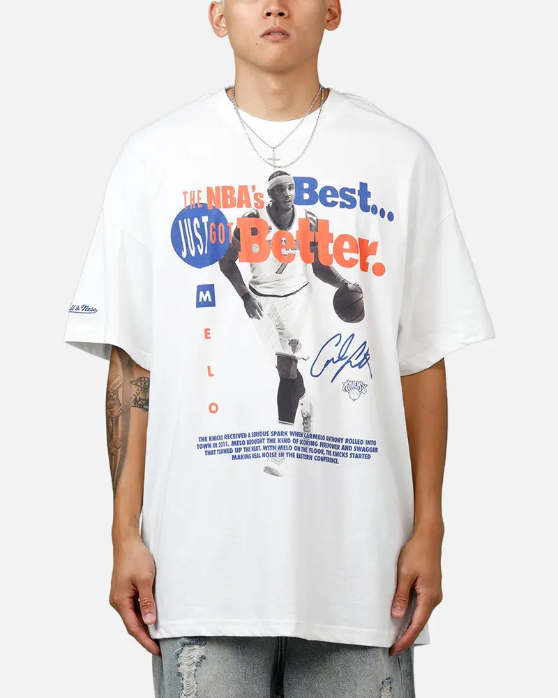 Mitchell & Ness New York Knicks Carmelo Anthony Got Better T-Shirt Vintage White 1