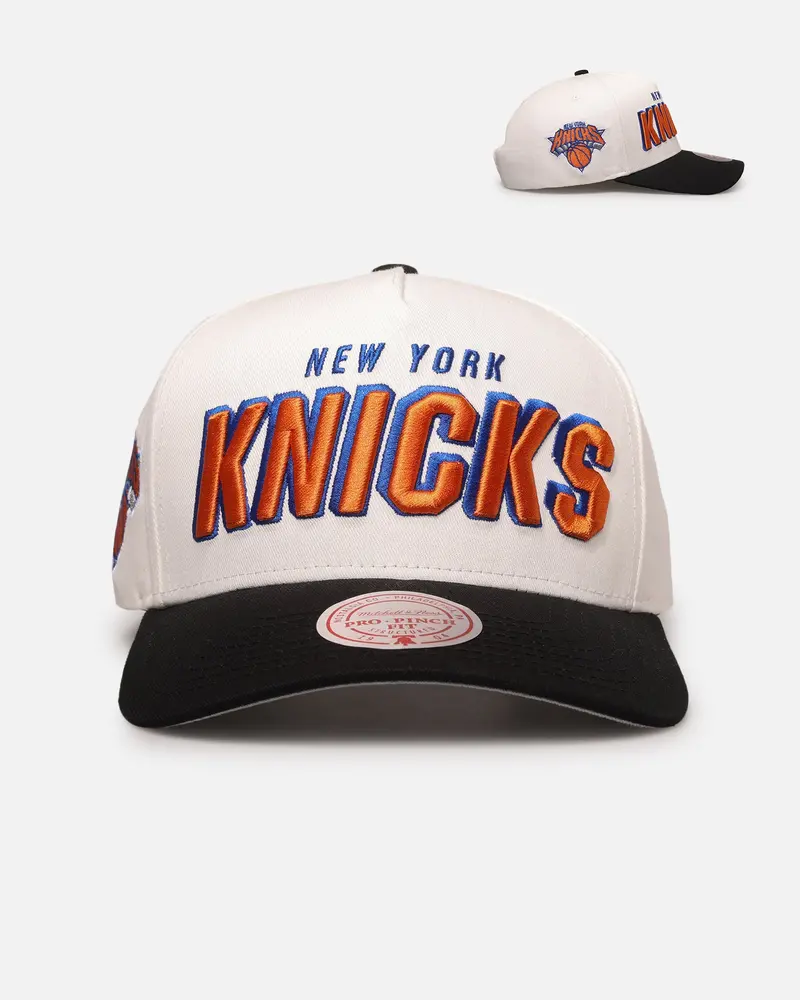 Mitchell & Ness New York Knicks 'Draft Day' Pro Pinch Snapback White/Black 1