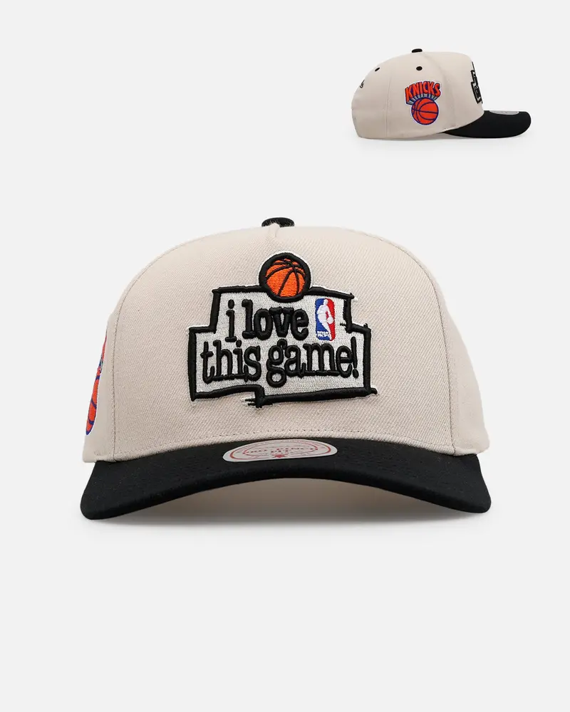 Mitchell & Ness New York Knicks 'I Love This Game' Pro Pinch Snapback Natural/Black 1