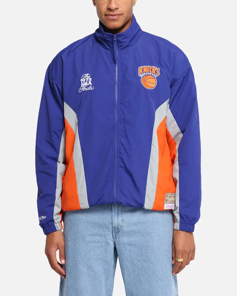 Mitchell & Ness New York Knicks Nylon Track Jacket Blue/Orange 1