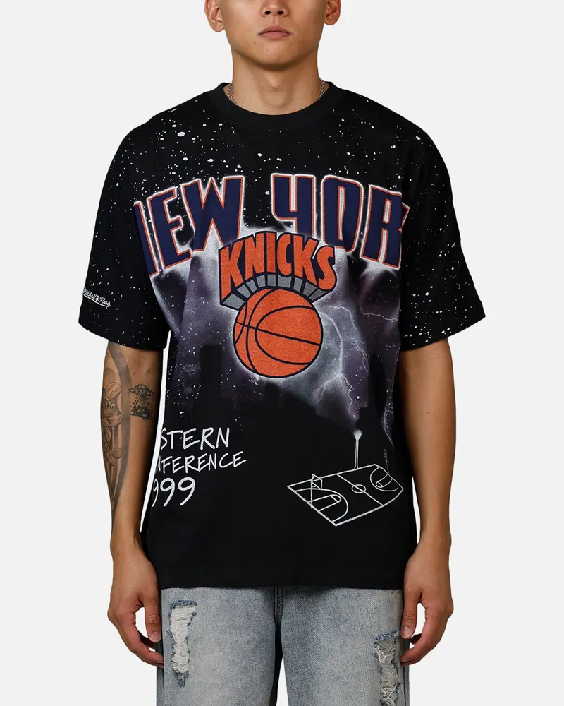 Mitchell & Ness New York Knicks Skyline T-Shirt Faded Black 1