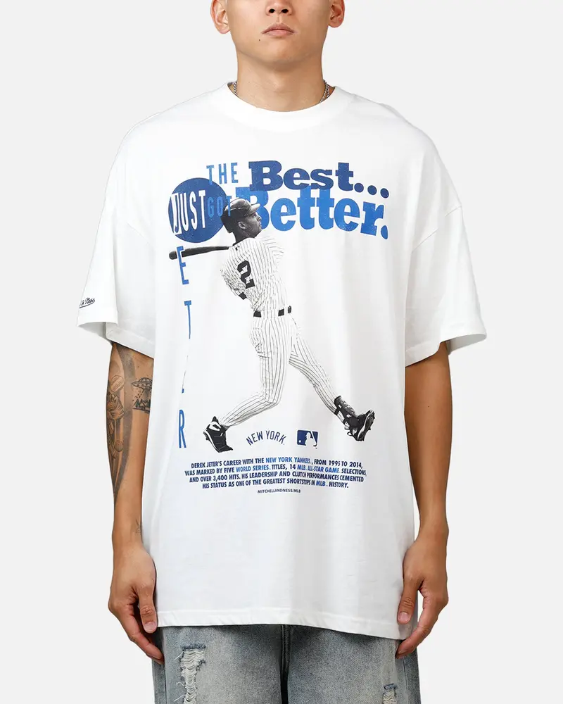 Mitchell & Ness New York Yankees Derek Jeter Got Better T-Shirt Vintage White 1