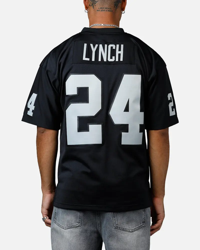Mitchell & Ness Oakland Raiders Marshawn Lynch #24 2017 Home Jersey Black 1