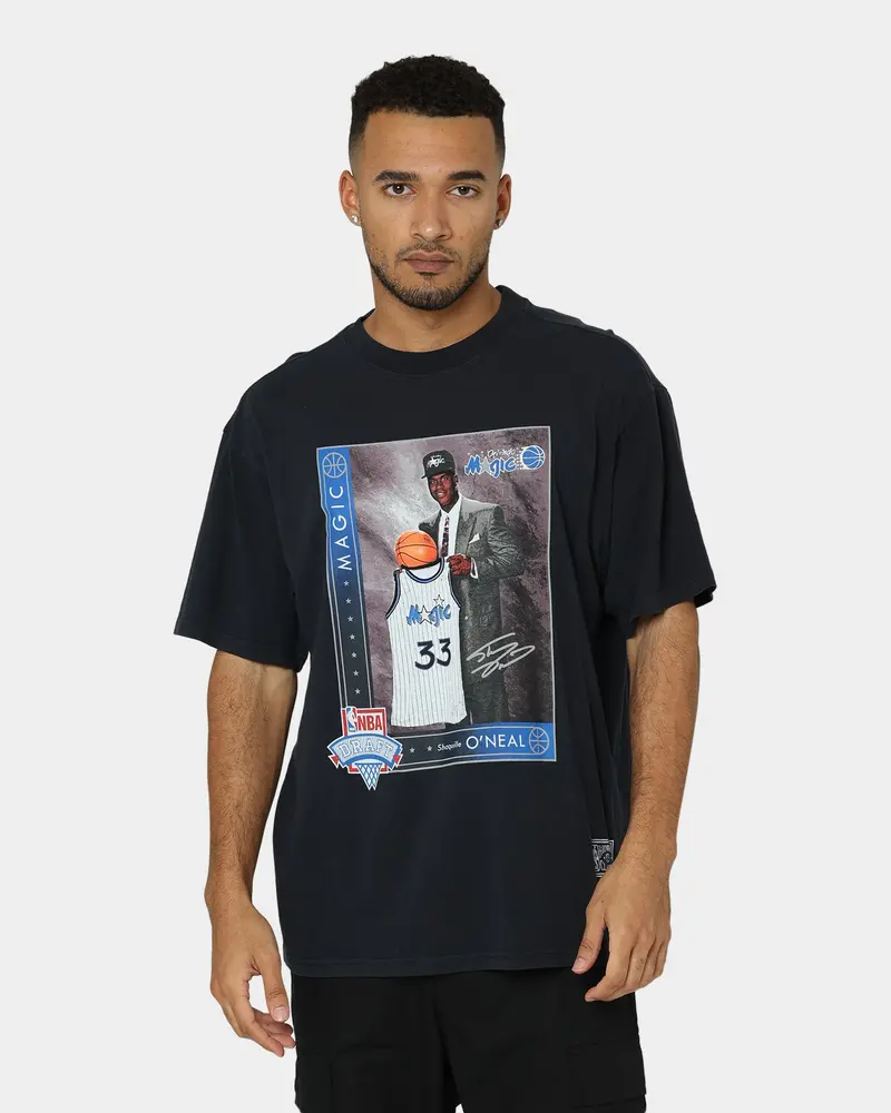 Mitchell & Ness Orlando Magic Shaquille O'neal Draft Day Vintage T-Shirt Faded Black 1