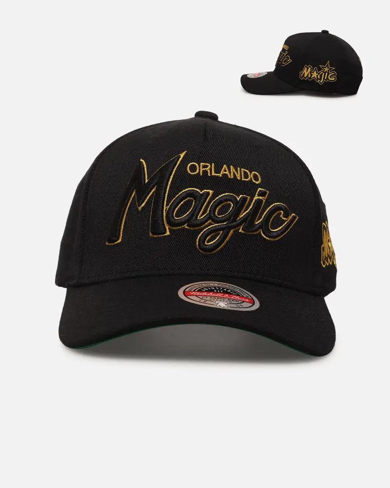 Mitchell & Ness Orlando Magic 'Team Script' Mvp Snapback Black/Gold 1