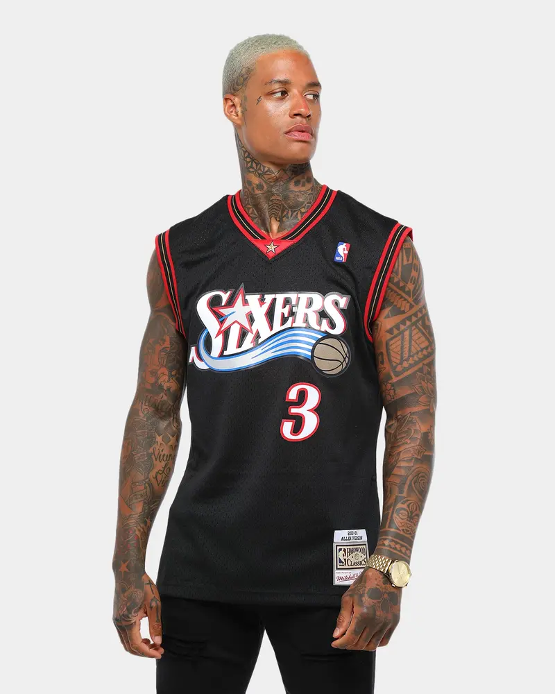 Mitchell & Ness Philadelphia 76Ers Allen Iverson #3 Swingman Jersey Black 1