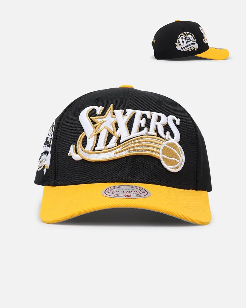 Mitchell & Ness Philadelphia 76Ers "Enter The Dragon" Pro Crown Snapback Black/Ochre 1