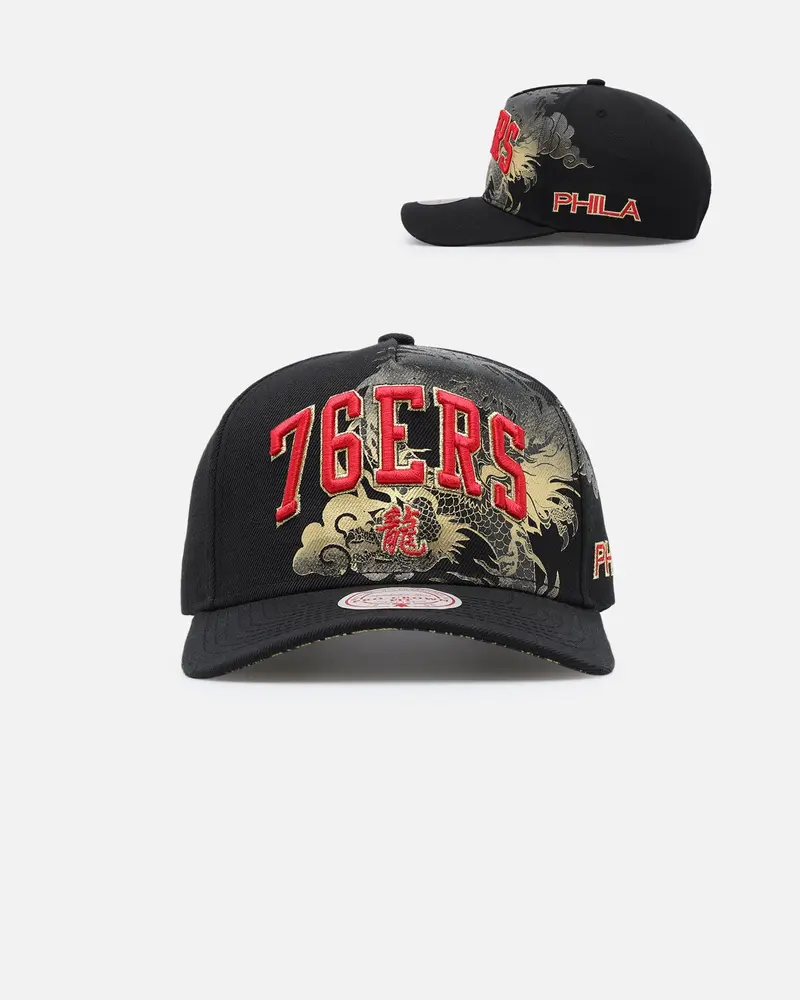 Mitchell & Ness Philadelphia 76Ers 'Year Of The Dragon' Pro Crown Snapback Black 1