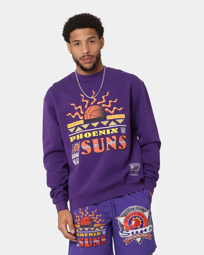 Mitchell & Ness Phoenix Suns Rays Crewneck Faded Purple 1