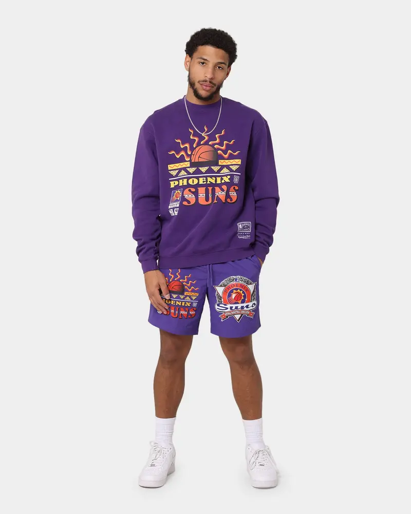 Mitchell & Ness Phoenix Suns Rays Crewneck Faded Purple 2