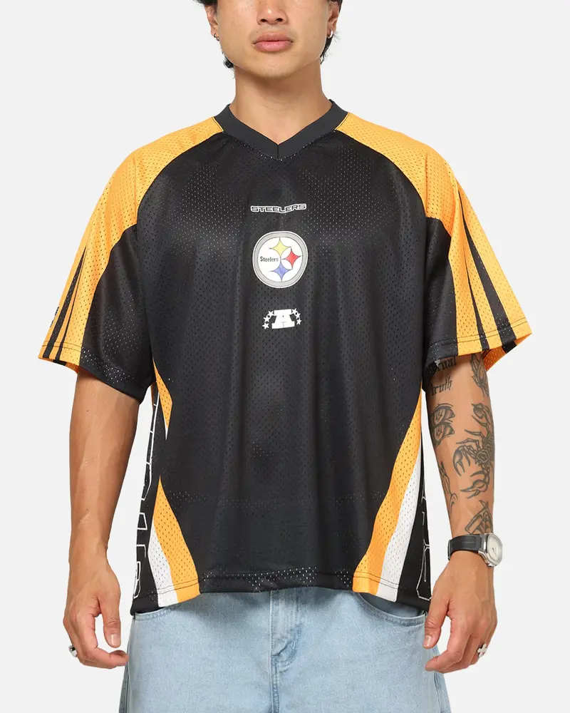 Mitchell & Ness Pittsburgh Steelers Warehouse Rave Jersey Black/Yellow 1