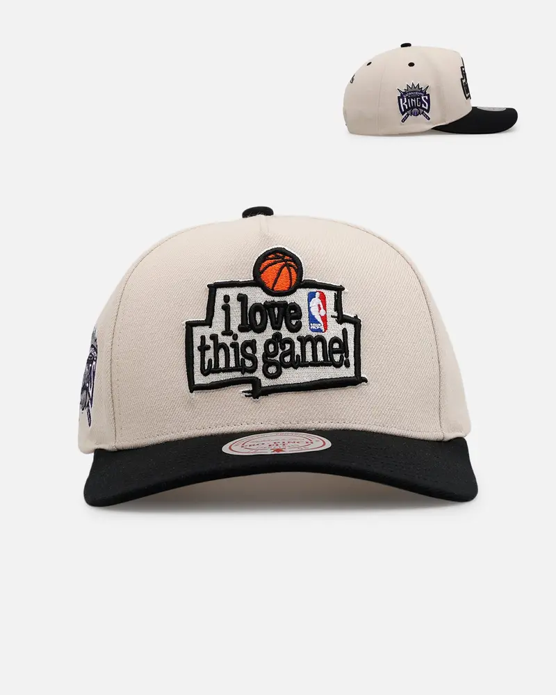 Mitchell & Ness Sacramento Kings 'I Love This Game' Pro Pinch Snapback Natural/Black 1