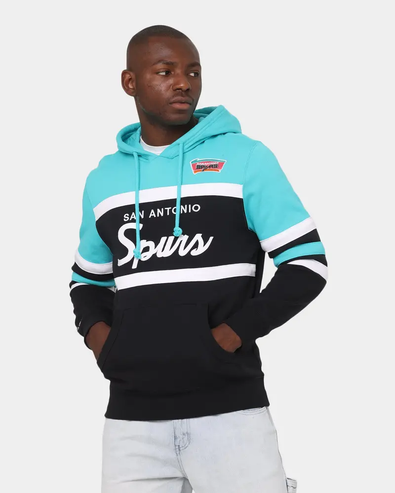 Mitchell & Ness San Antonio Spurs Head Coach Hoodie Teal 1