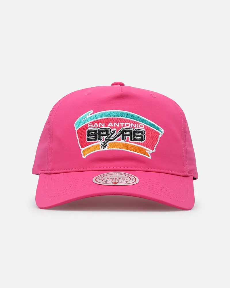 Mitchell & Ness San Antonio Spurs Retro Matte Nylon Origins Snapback Pink 1