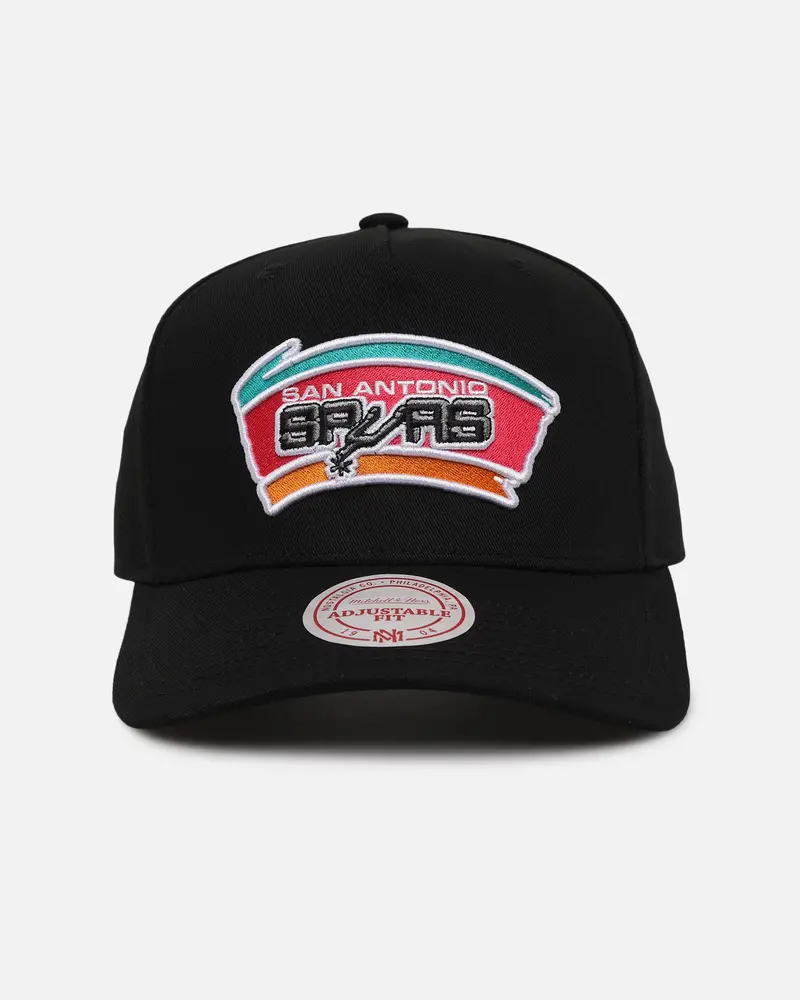 Mitchell & Ness San Antonio Spurs Team Colour Logo Mvp Snapback Black 1