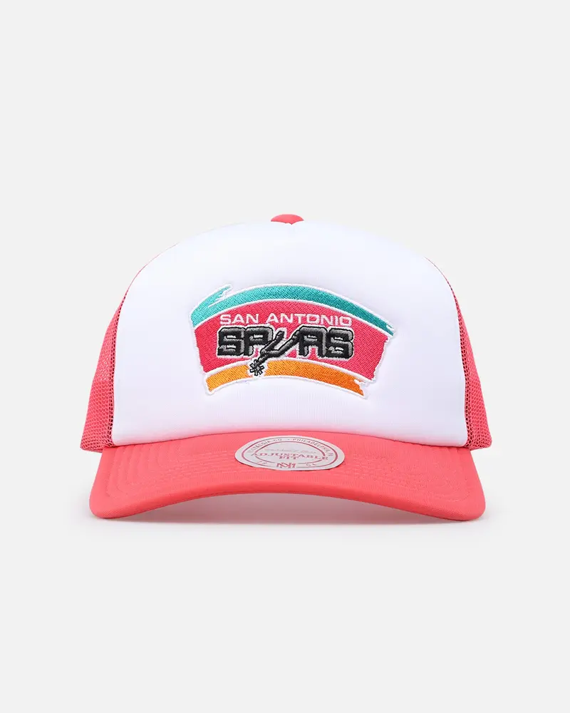 Mitchell & Ness San Antonio Spurs Team Foam Trucker Snapback Red/White 1