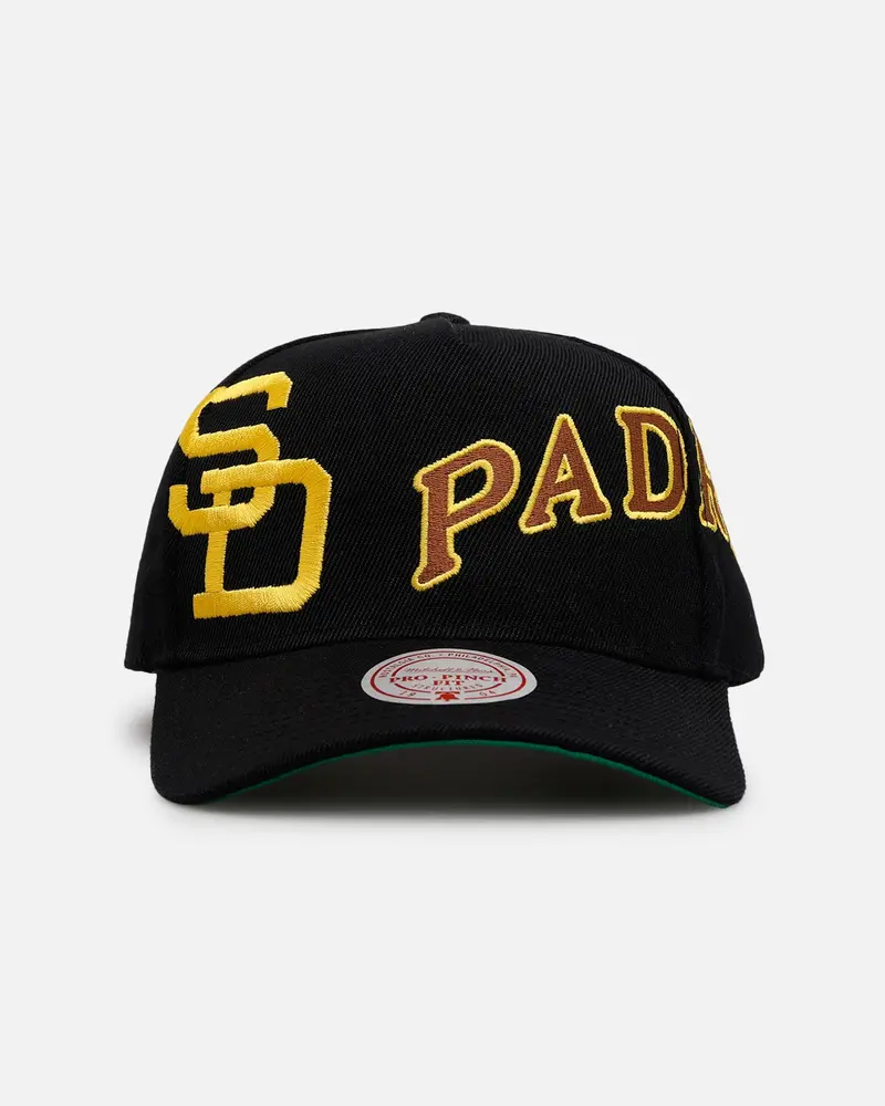 Mitchell & Ness San Diego Padres 'Busted' Pro Pinch Snapback Black 1