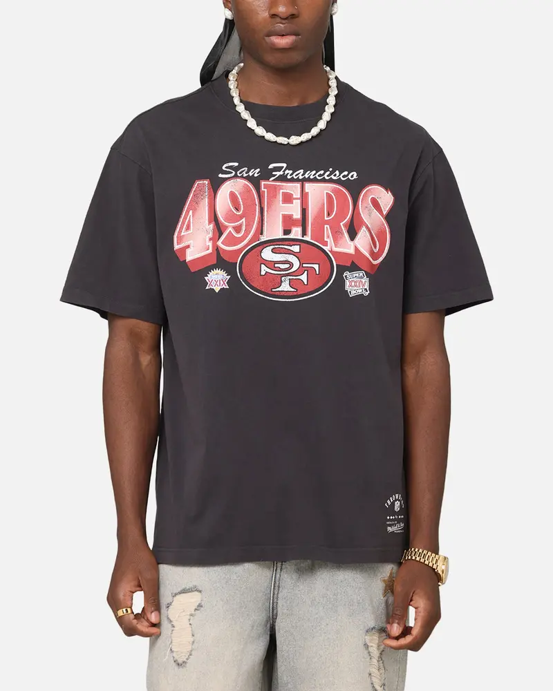 Mitchell & Ness San Francisco 49Ers Arch T-Shirt Faded Black 1