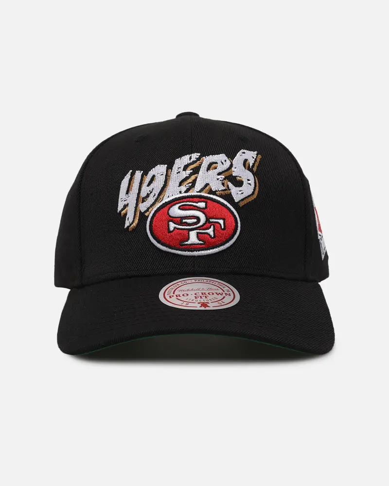 Mitchell & Ness San Francisco 49Ers Flames Pro Crown Snapback Black 1