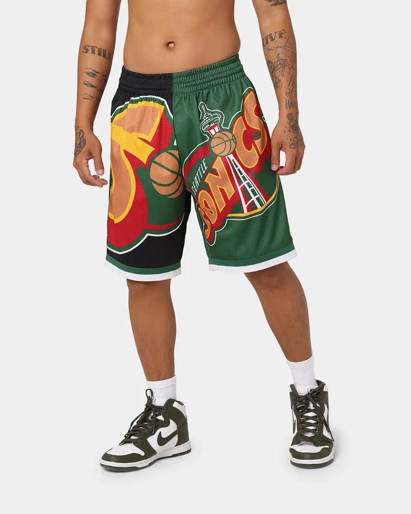Mitchell & Ness Seattle Supersonics Big Face Shorts 5.0 Black 1
