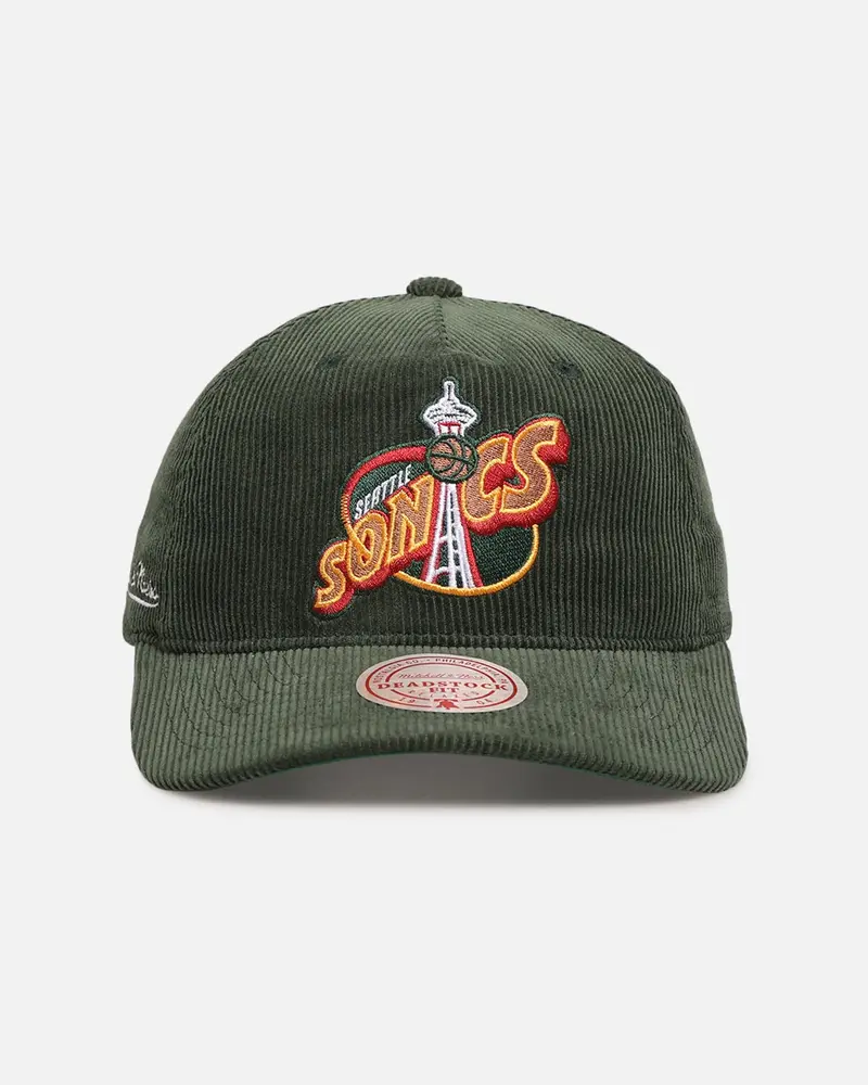 Mitchell & Ness Seattle Supersonics 'Retro' Deadstock Corduroy Snapback Green 1