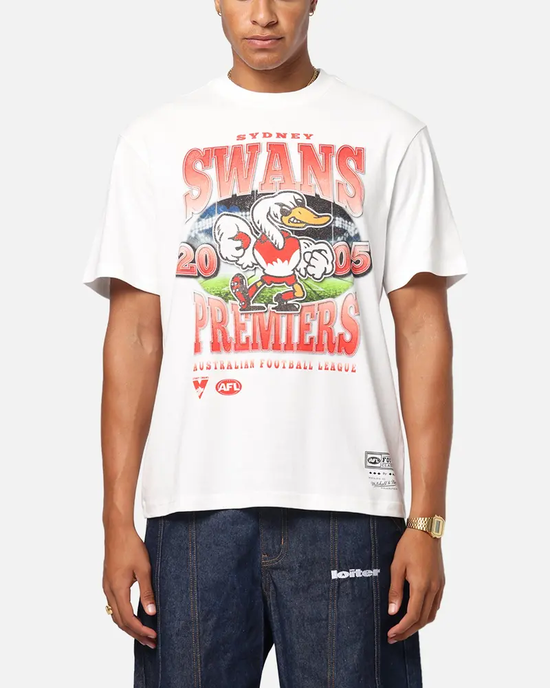 Mitchell & Ness Sydney Swans Mascot T-Shirt Vintage White 1