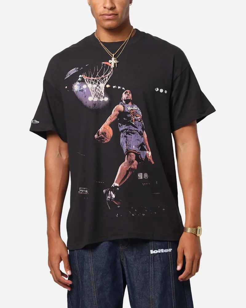 Mitchell & Ness Toronto Raptors Vince Carter Air Canada T-Shirt Overdyed Black 1