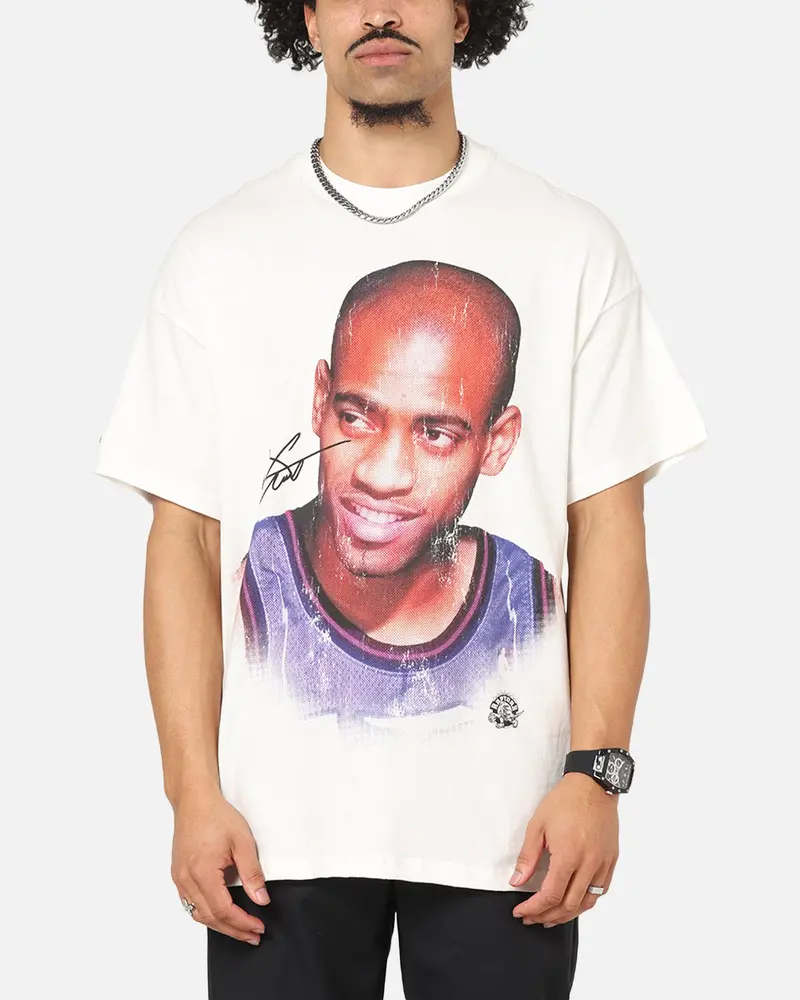 Mitchell & Ness Toronto Raptors Vince Carter Big Head T-Shirt Vintage White 1