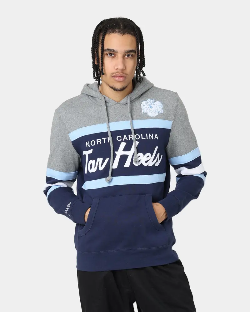 Mitchell & Ness Unc Tar Heels Head Coach Hoodie Navy 1