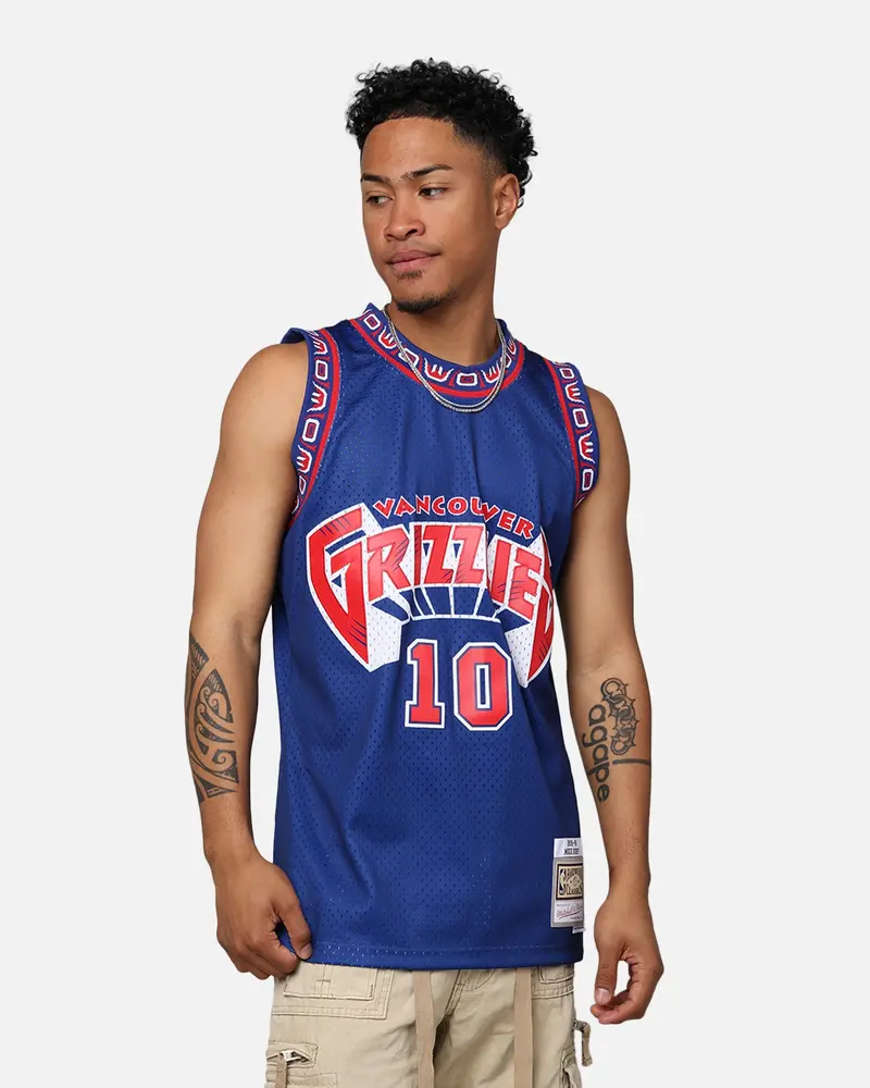 Mitchell & Ness Vancouver Grizzlies Mike Bibby 1998-99 College Twist Swing Jersey Navy/Red 1