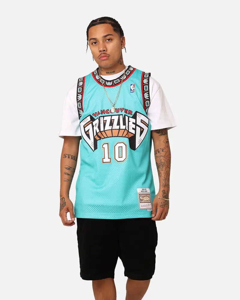 Mitchell & Ness Vancouver Grizzlies Mike Bibby '98-'99 #10 Swingman Jersey Teal 1